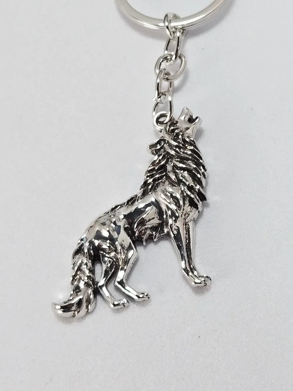 Viking Wolf Fenrir Keychain Norse Celtic Silver Medieval Keyring Masculine Edge